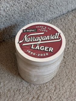 75 beer coasters sealed Narragansett rebus puzzles sleeve #2