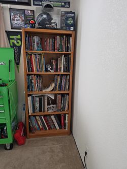 Oak wood book shelve