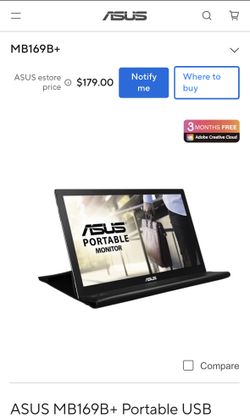 Asus MB169+ Monitor 