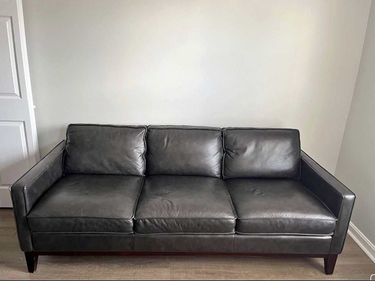Gray Leather Couch FREE DELIVERY 