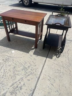 Mesa de madera sólida y mesita para decoración