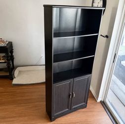 Tall Bookcase with Storage Cabinet