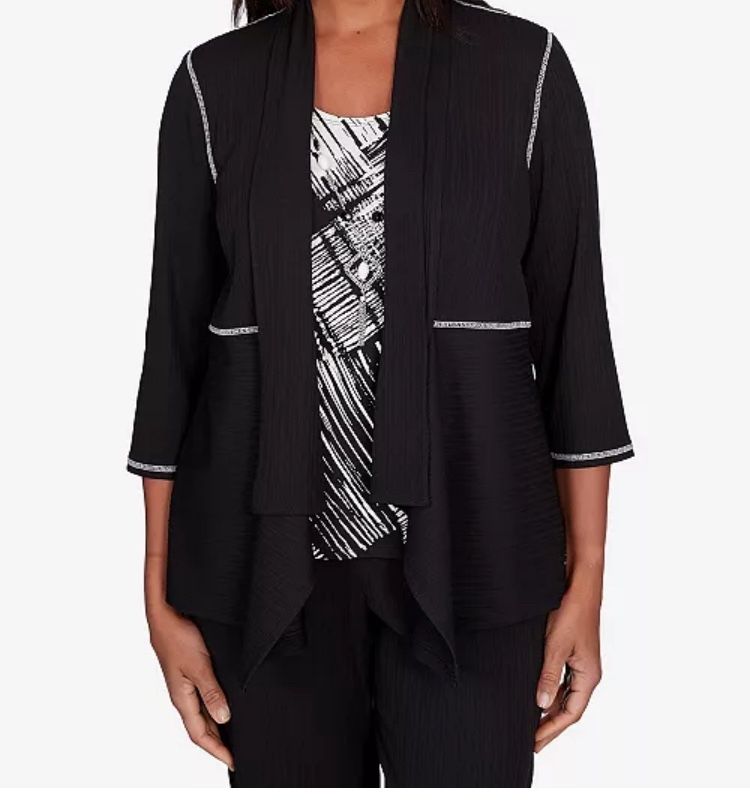 2-in-one Top And Black Slacks Women’s Size 14 Petite