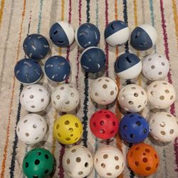 24 Plastic Practice Baseballs