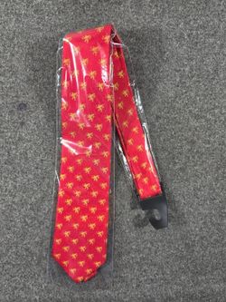 The Jardine Collection Red & Gold Mascot Crest Silk Necktie