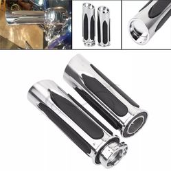 Motorcycle 1" Handle Bar Hand Grips For Harley Dyna Sportster Softail Road King