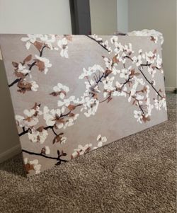 Large Floral Canvas Wall Art