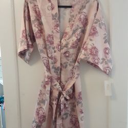 New Flora Nikrooz Women's Brenna Printed Floral Wrap Robe Size S/M