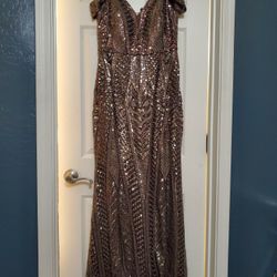 Brown/Sequin GOWN from Macys