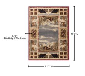 Nature Lodge Red 7’10 ft. x 10’3 ft. Indoor Area Rug
