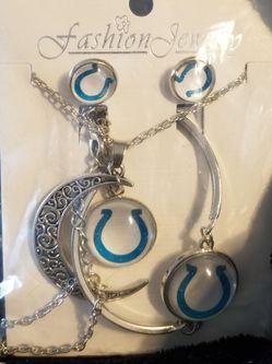 Colts 3 pc necklace, bracelet and earrings set