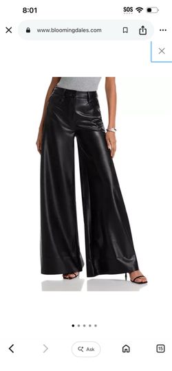 Norma Kamali Elephant Faux Leather Pants Size XS/29 Retail $395