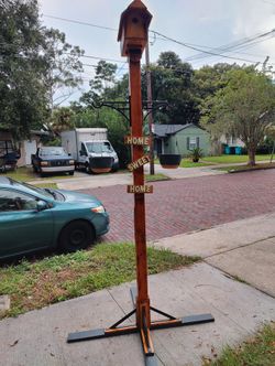 Duplex  2 Houses In One  9 Ft. Tall  Bird House 