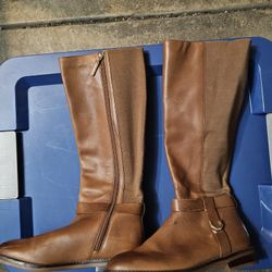 Cole Haan Camry Riding Boots in a tan or luggage brown color-$150
