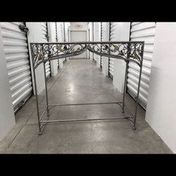 Wrought Iron and Wicker sofa or entrance table