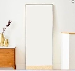 West Elm Brushed Nickel Metal Floor Mirror