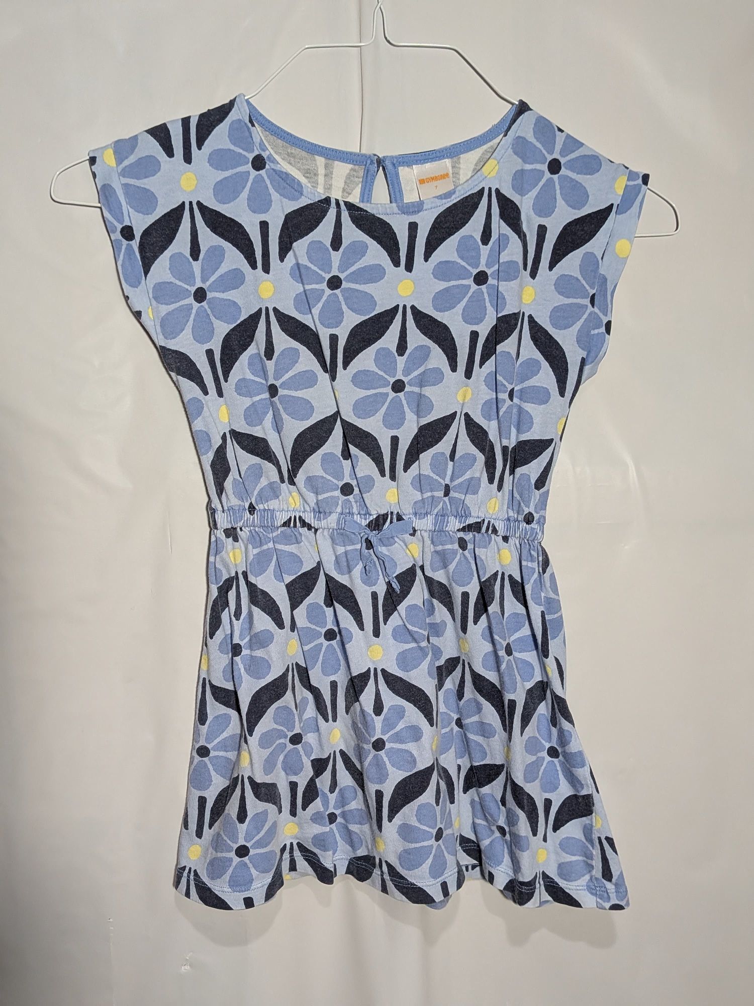 Gymboree navy and blue floral dress. Size 7, girls.