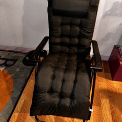  Zero Gravity Chair, 26 inch Zero Gravity Recliner Lounge Chair for Indoor and Outdoor, Adjustable Anti Gravity Chair with Cushion, Headrest, Footrest