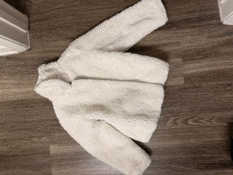 White Sherpa Jacket Toddler Size 5t 