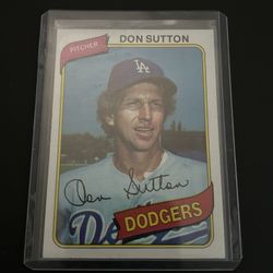 Dodgers Don Sutton 1980 Baseball Card