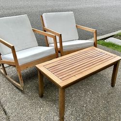 Rocking Chair and Table Set