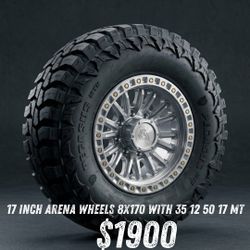 Wheels 17" Arena 8x170 Tires 35//17 Mt $1900 Wheels And Tires 