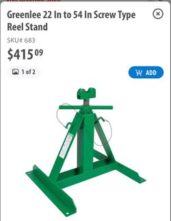 Greenlee Green Lee 22 In to 54 In Screw Type Reel Stand, large Model 683