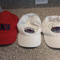 3 FAU Adidas Hat Cap Lot Florida Atlantic University Owls One Size Fits Women Adjustable 