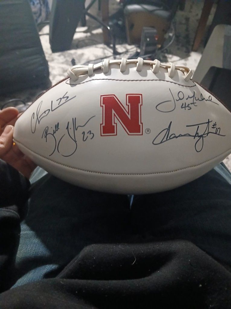 Autographed Nebraska Football