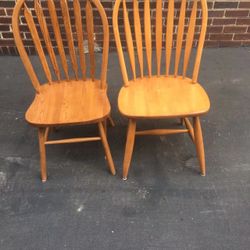 Very Good Condition Two Hardwood Chairs