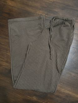 Brown plaid sweats