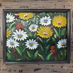 Daisies Garden Oil Painting 