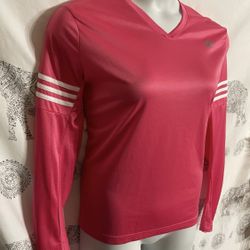 Pink Adidas, Long Sleeve Workout Shirt