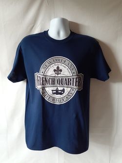New Orleans French Quarter men's navy blue short sleeve t-shirt size M