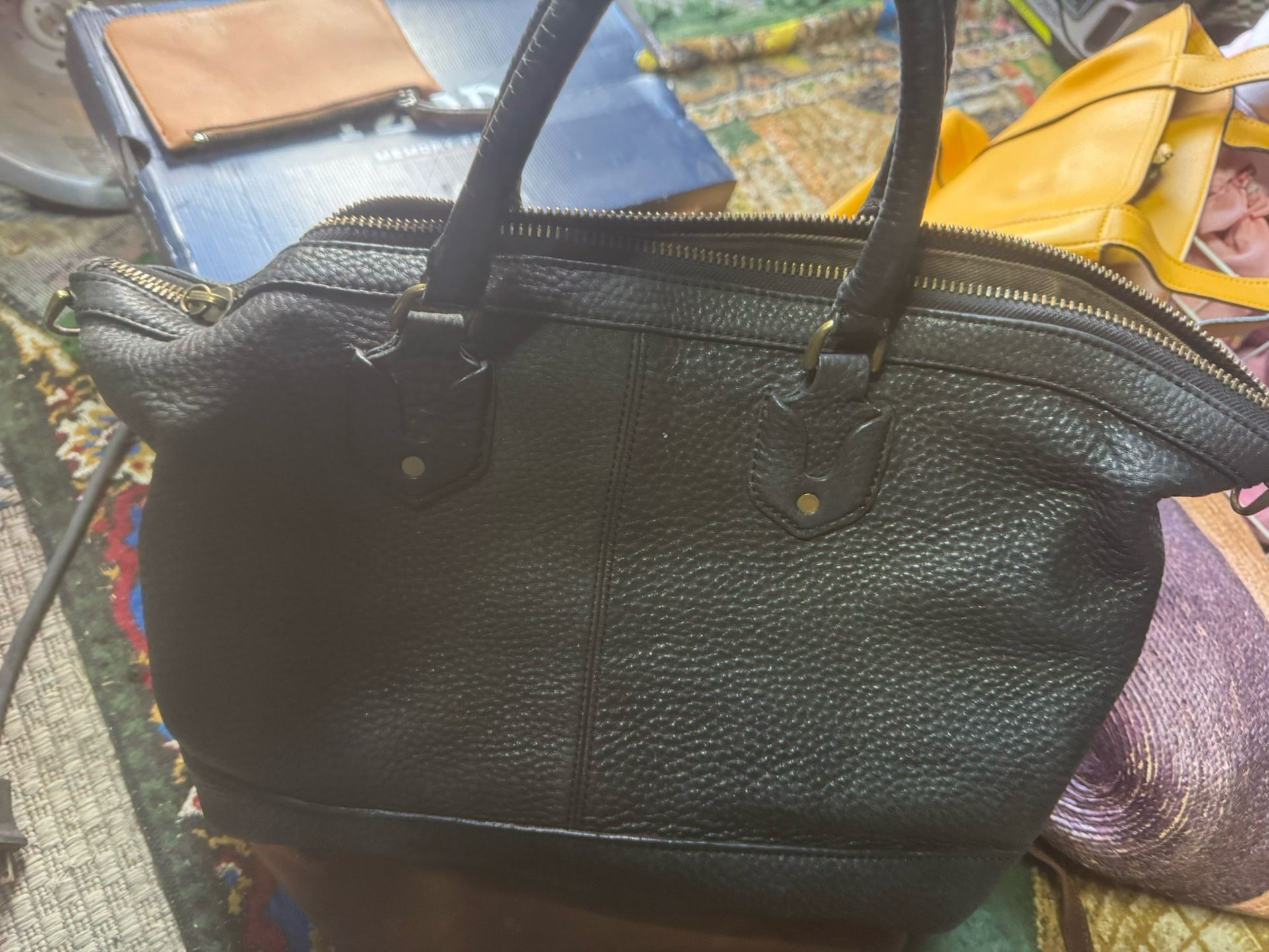 Madewell Berliner Black Leather Satchel