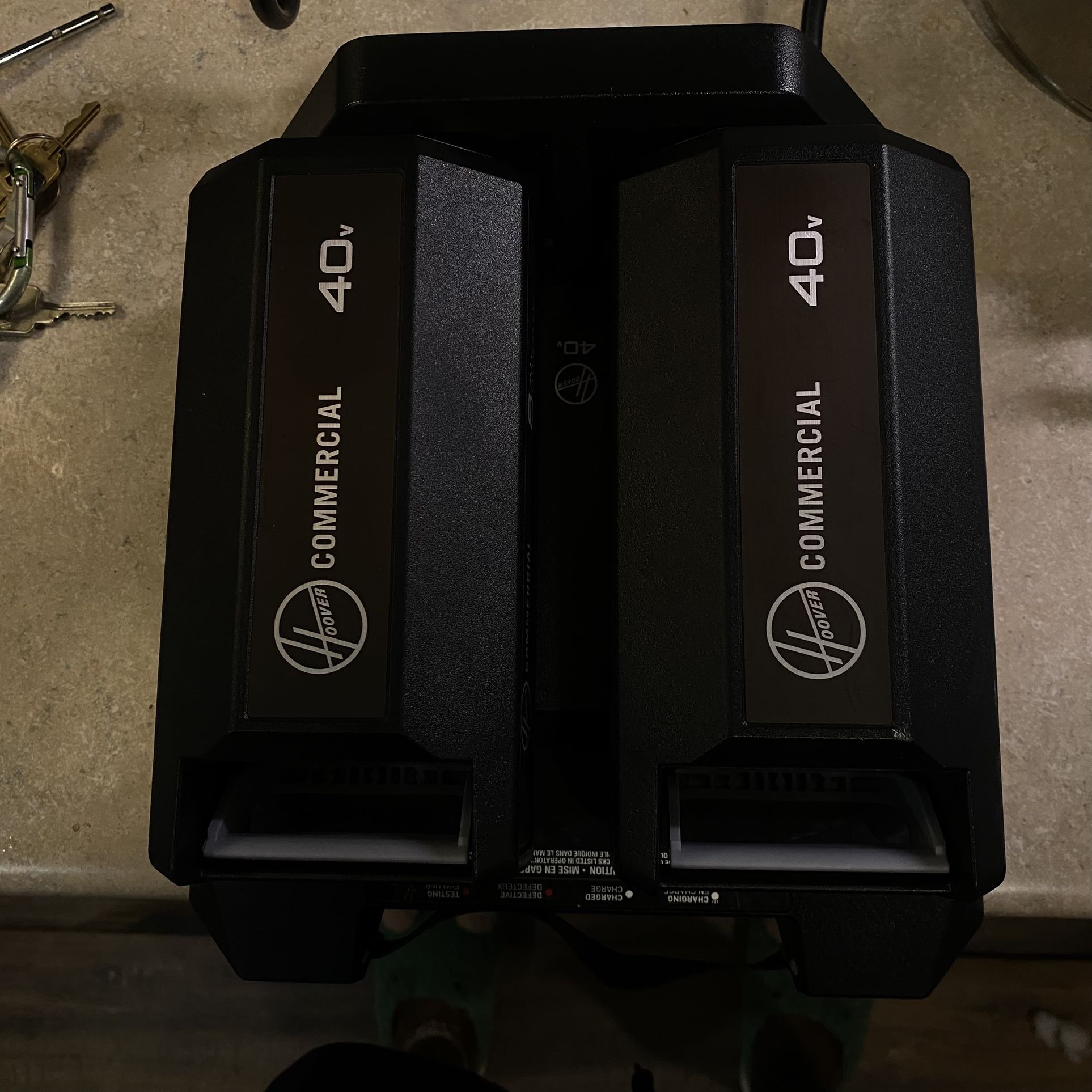 Commercial   40V   Dual   Bay   Charger W/2 Batteries 