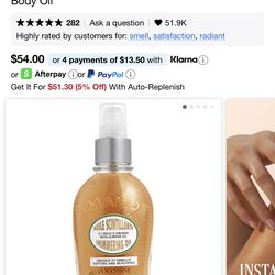 L’Occitane Instant Golden Glow with Almond Shimmering Body Oil