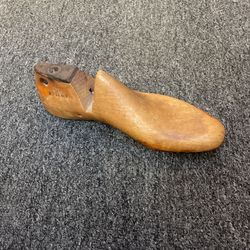 1950 Vintage Wood Shoe Form cobbler mold rustic primitive shoemaker decor Single 7