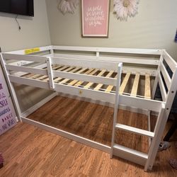 IKEA Twin Bunk Bed – Solid Wood – White