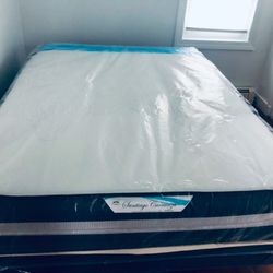 Set Queen Size Mattress And Box Thick New In Plastic Delivery Available 