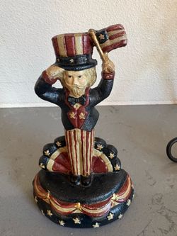 Vintage Uncle Sam Cast Iron Door Stop