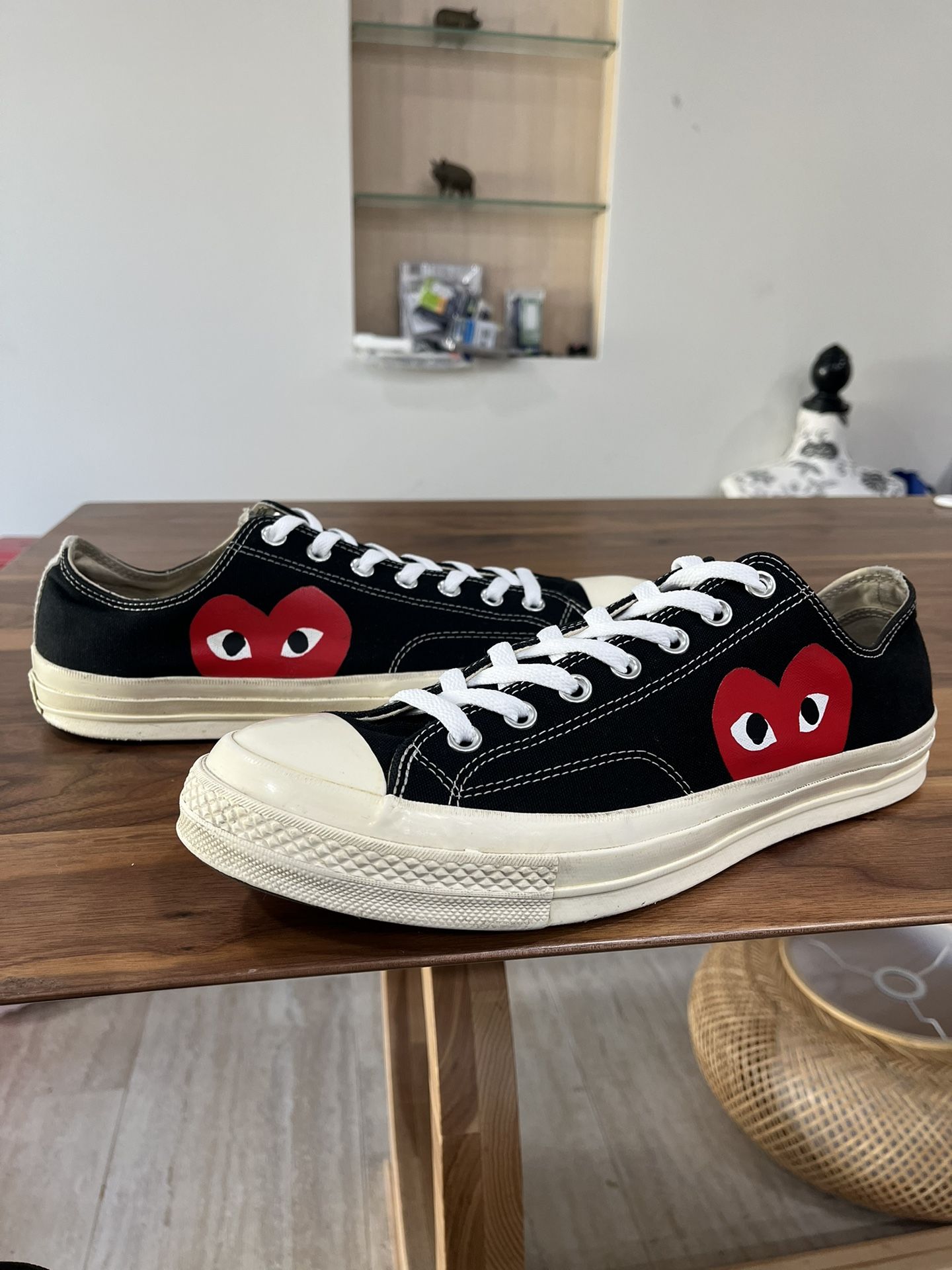 Comme de Garçon Play x Converse Low Chuck Taylor Sneakers, Men’s 12.0