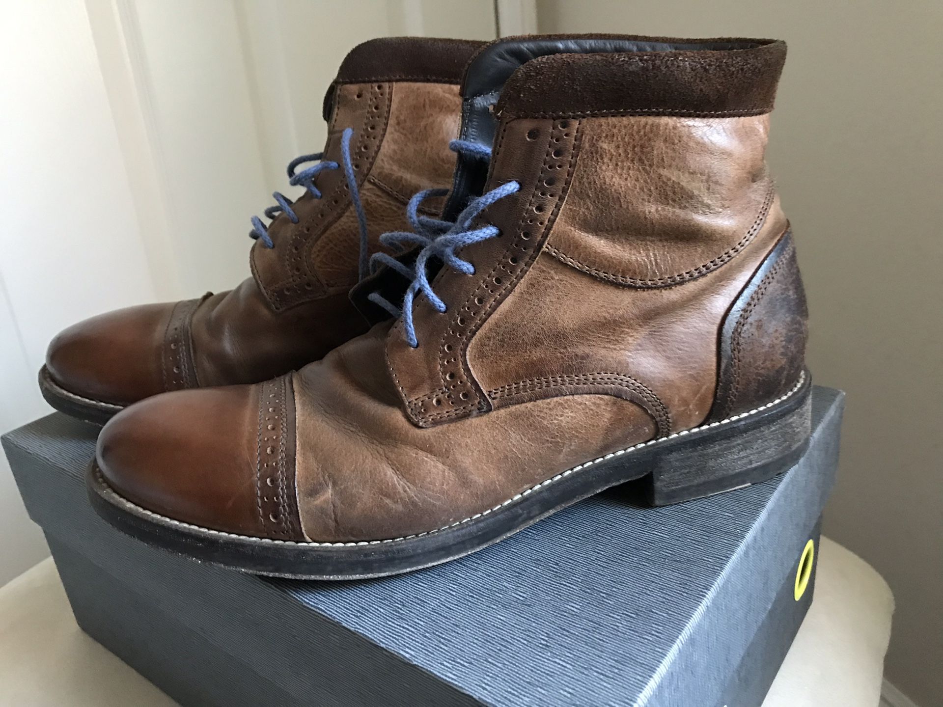 Bacco Bucci Lorenzi cap toe Italian boots (Men’s)