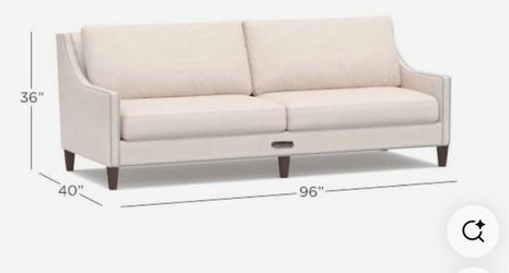 Pottery Barn - Grand Pasadena White Sofas - w/nail heads
