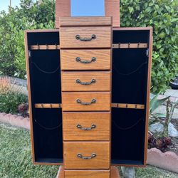 Wooden Jewelry Cabinet - Perfect For Any Jewelry 