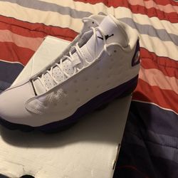 Air Jordan Purple and White