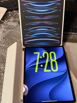 iPad Pro 12.9” 6th Generation New in Box 256GB with Original Box & Charger & Folio 2024 Edition