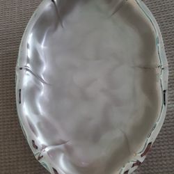 VINTAGE PEARLED SILVER-PLATED DISH/NEVER USED