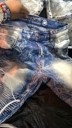 Men denim dark blue jeans