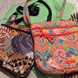 2 Vera Bradley Crossbody Bags One Slightly Used The Other NWOT 